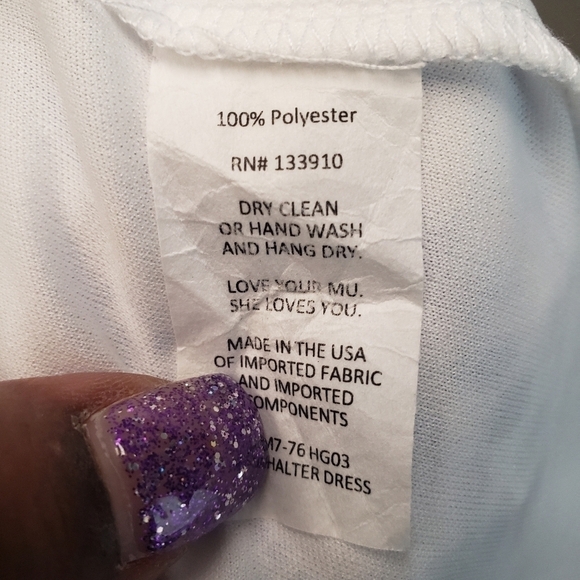 Show Me Your Mumu Blue and White Halter Dress Sz M - Picture 11 of 11